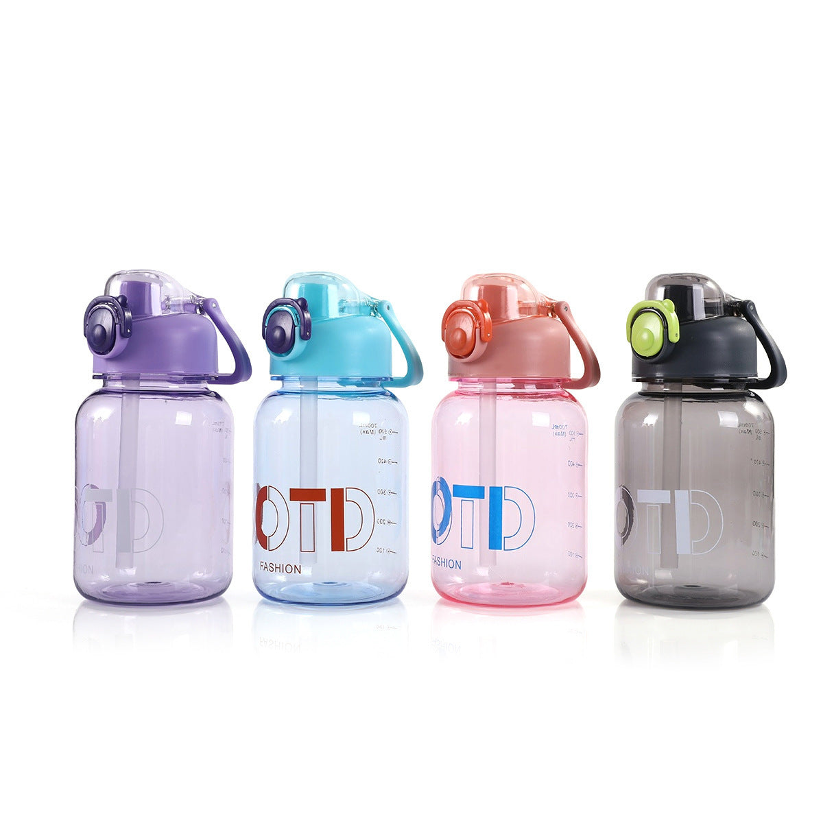 Damen transparente Sporttrinkflasche mit praktischem Aufsatz Brehn