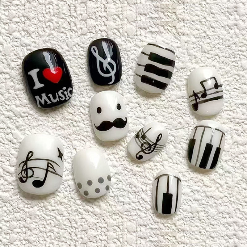 Dekorativer Press-On Nagelset Brehn