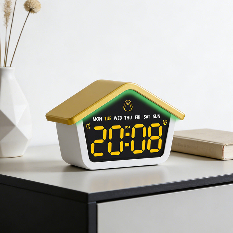 Digitaler Wecker im kreativen Hausdesign Brehn