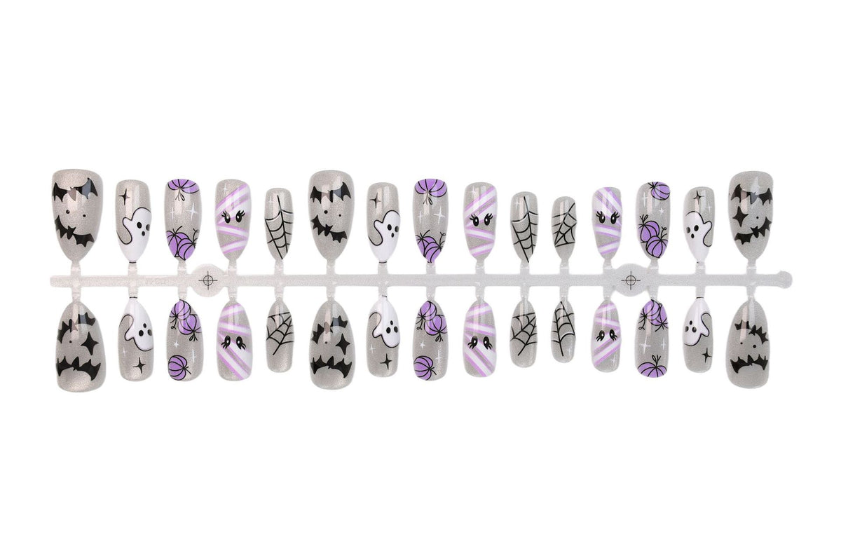 Kunstnagelset mit gruseligen Halloween-Motiven Brehn