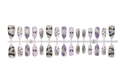 Kunstnagelset mit gruseligen Halloween-Motiven Brehn