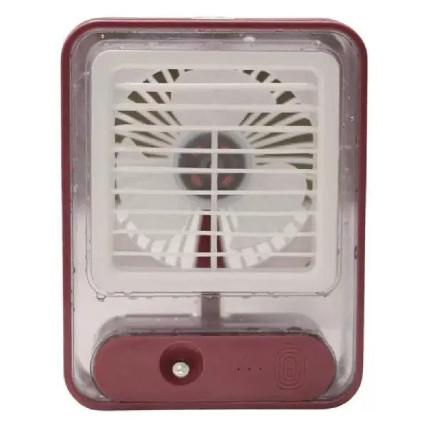 Unisex Einheitsgröße kompakter USB Mikroklima Kühler und flüsterleiser Tischventilator mit transparentem Wassertank und verstellbarem Louver Brehn