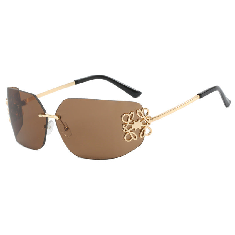 Damen extravagant gestaltete Sonnenbrille mit eleganten Verzierungen Brehn
