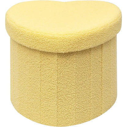 Herzförmiger Plüsch-Speicherhocker Brehn