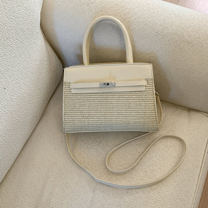 Elegante gewebte Handtasche mit abnehmbarem Schulterriemen