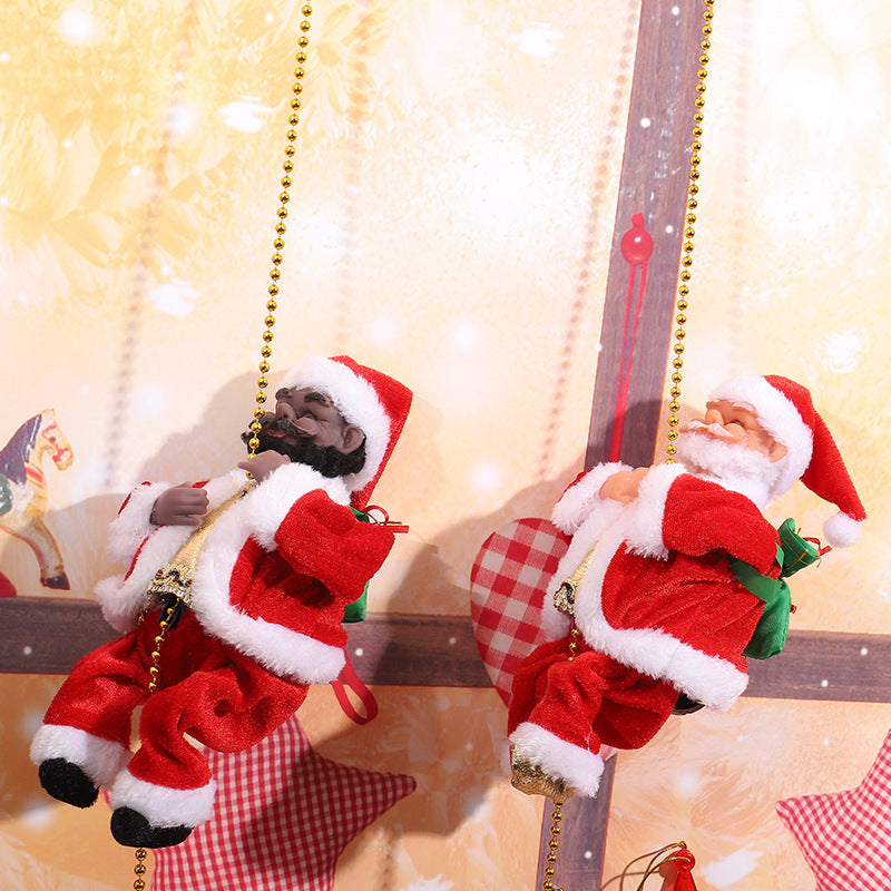 Dekorativer Weihnachtsmann mit Leiter Brehn