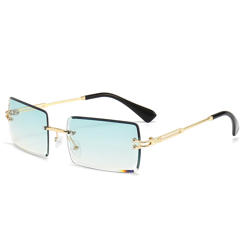 Damen modische rechteckige Sonnenbrille mit Gradient-Gläsern Brehn