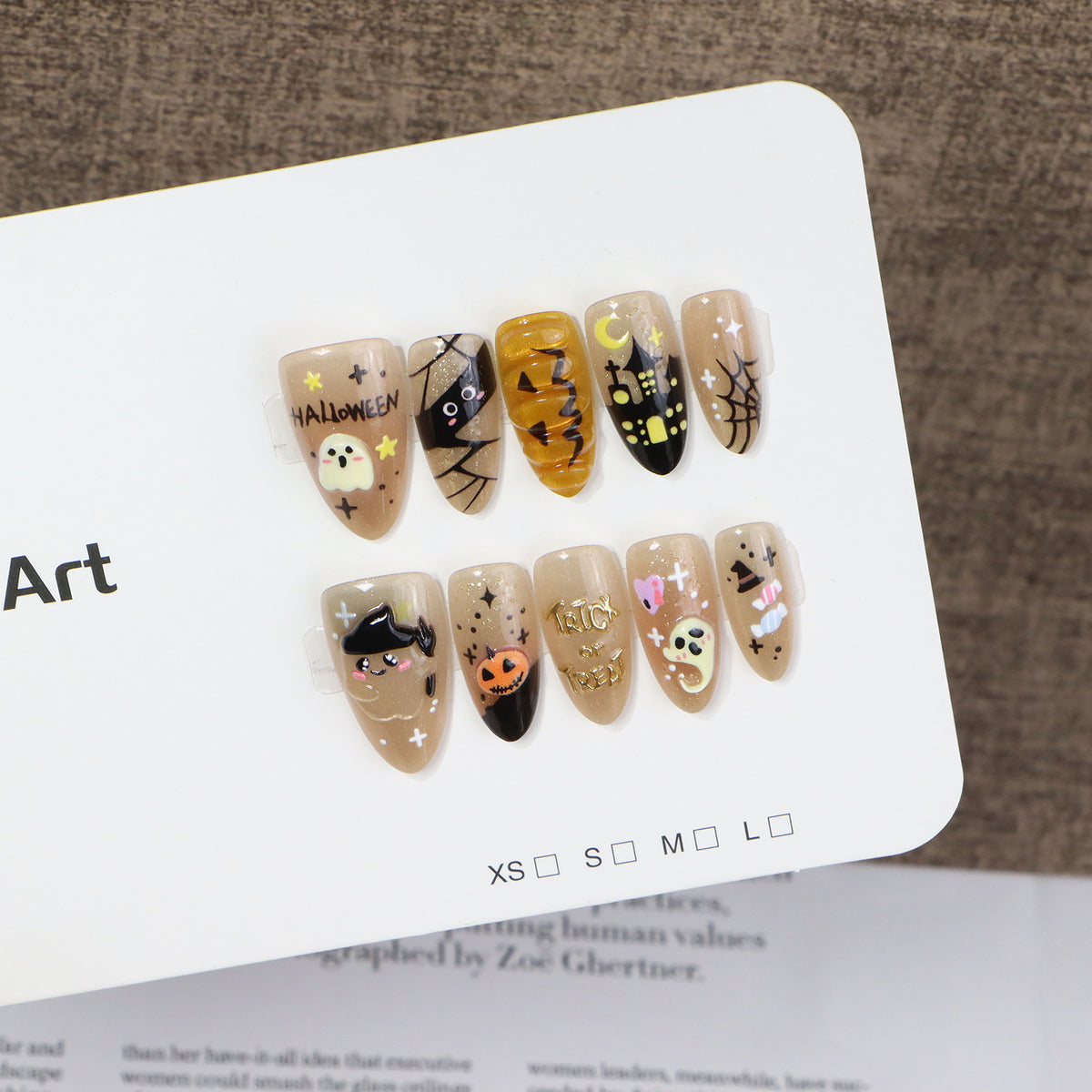 Halloween-Themen Press-On Nagelkunst Brehn