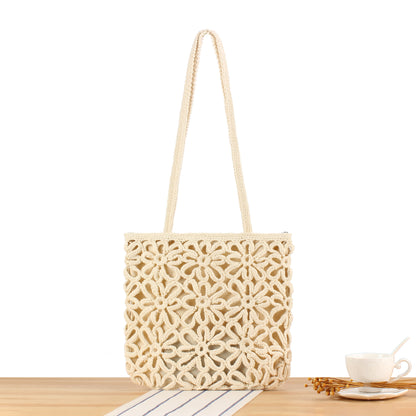 Handtasche Aus Kunstvollem Makramee mit Floralen Details Brehn