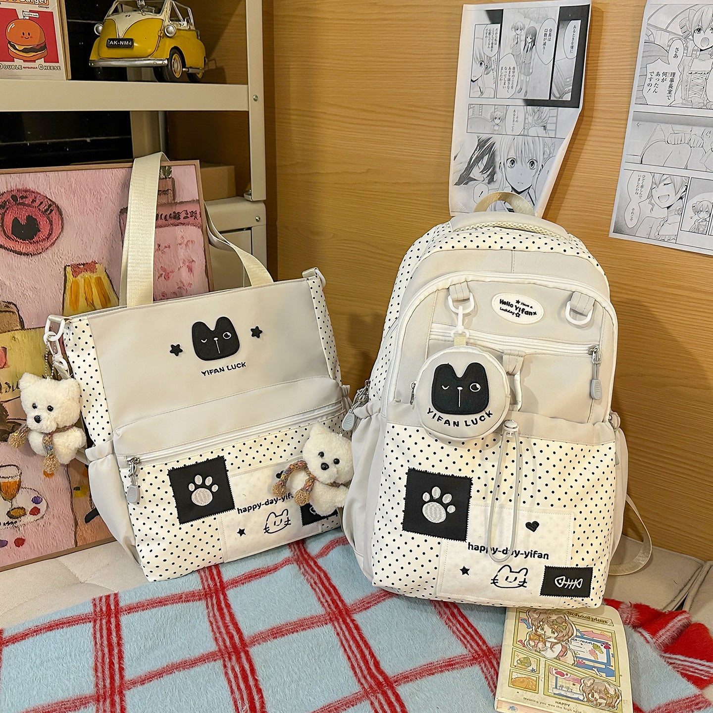 Lässiger Grafikdruck-Rucksack