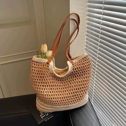 Handgewebte Strandtasche mit Feiner Maschenstruktur Brehn