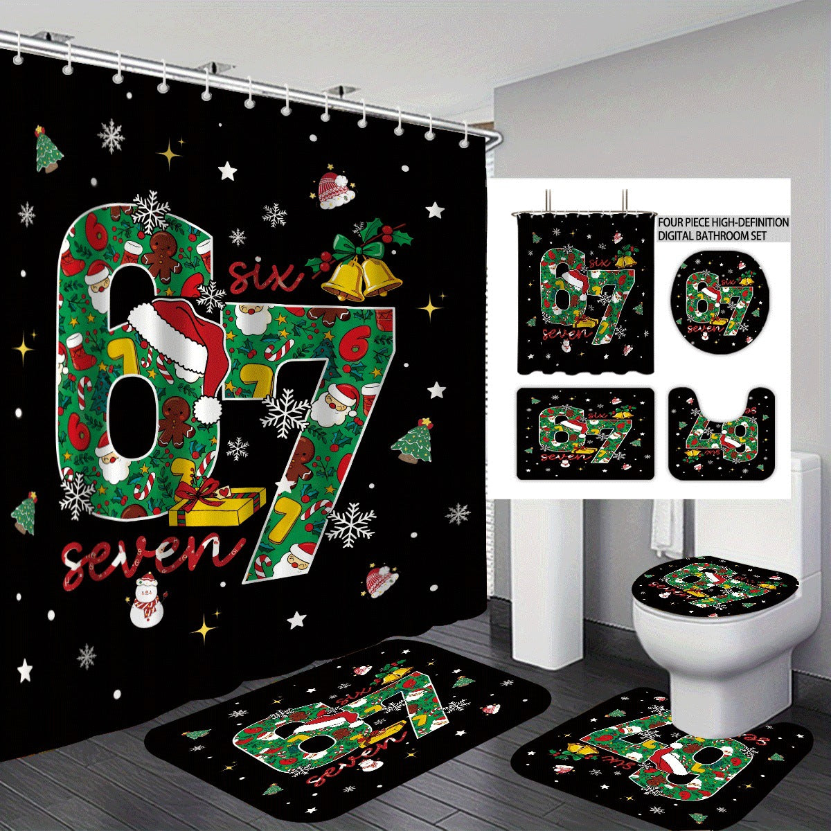 Buntes Dessert-Themen Badezimmer Set Brehn