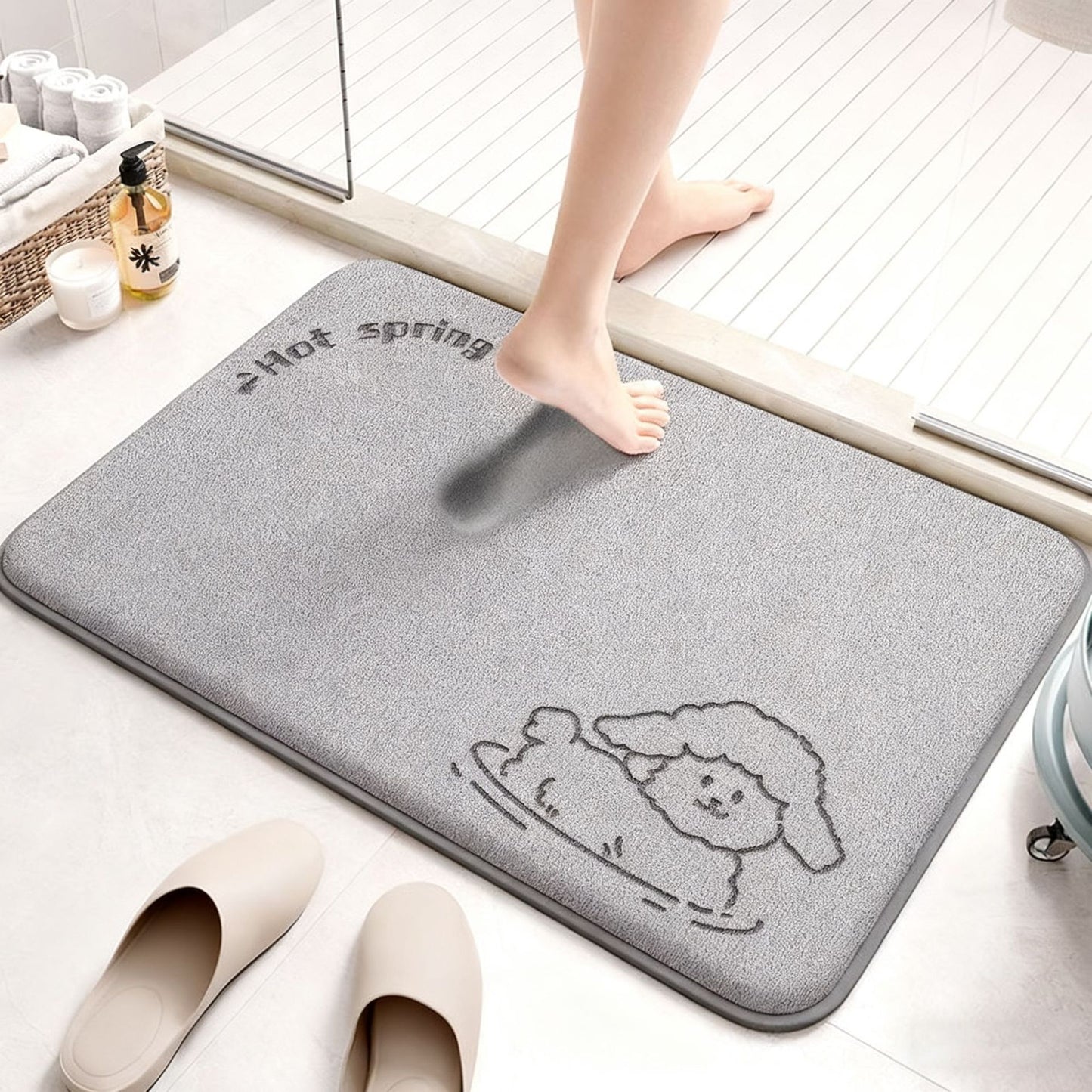 Absorbierende Cartoon-Themen-Badematte Brehn