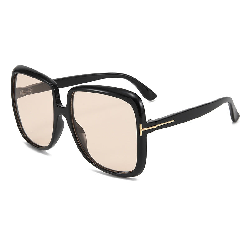 Damen elegante oversized Sonnenbrille mit filigranem Rahmen Brehn
