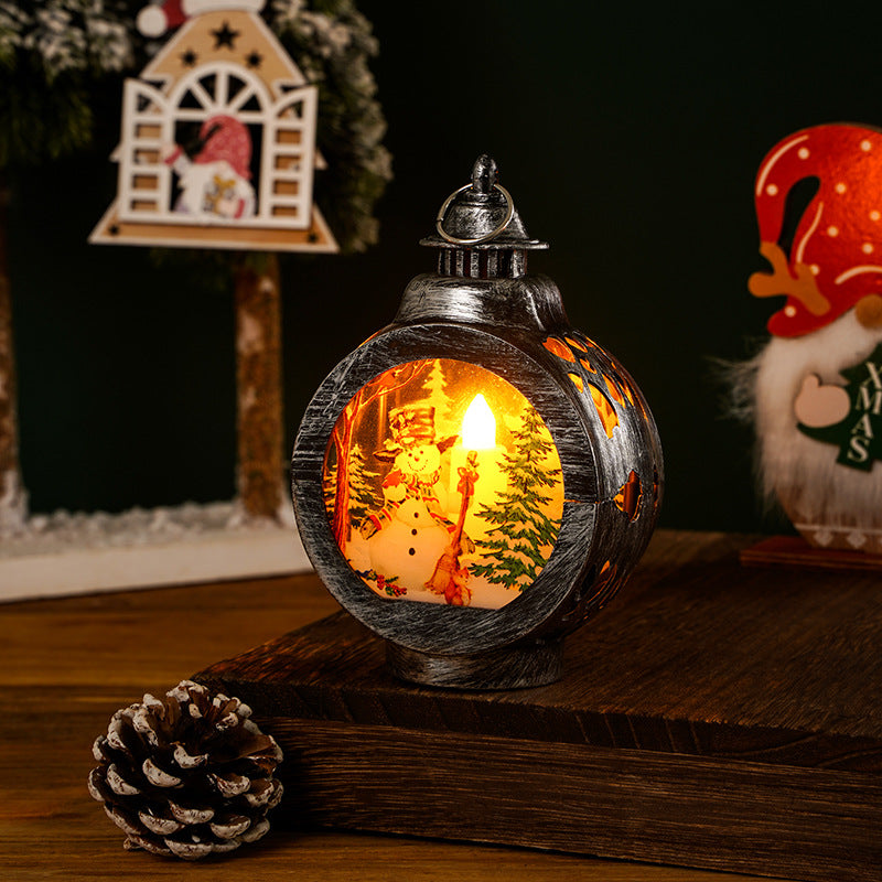 Nostalgische Weihnachtslaterne mit einladender Hirsch-Szenerie Brehn