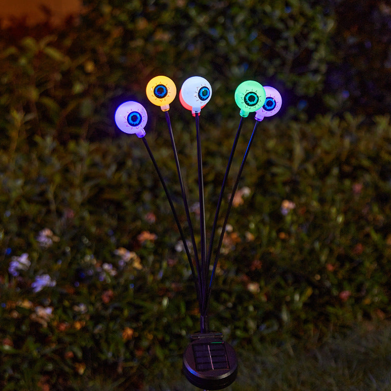Gruselige Gartenlichter mit Augen-Motiv Brehn