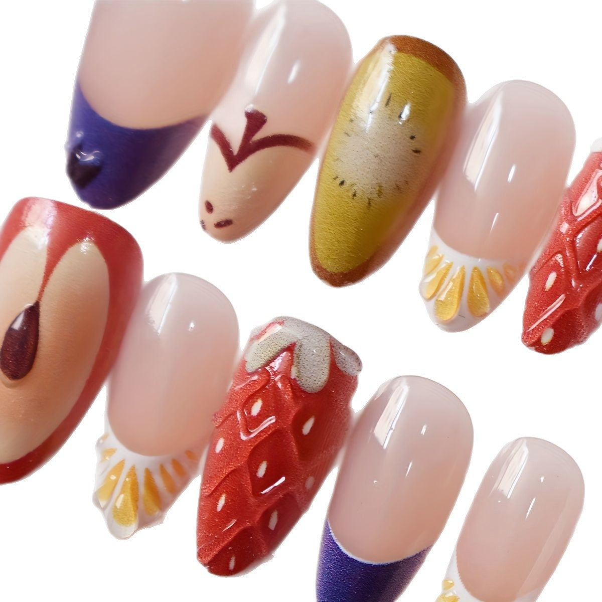 Künstlerisches Gel-Nagelkunst-Design Brehn