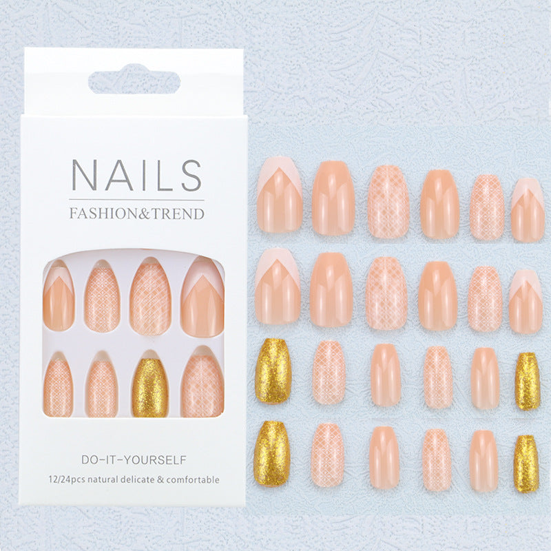 Künstlerisches Grafik Press-On Nagelset Brehn