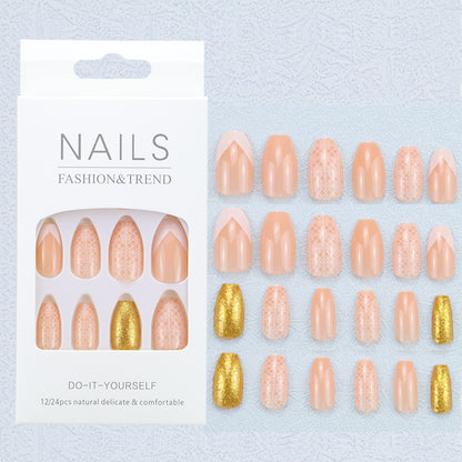 Künstlerisches Grafik Press-On Nagelset Brehn