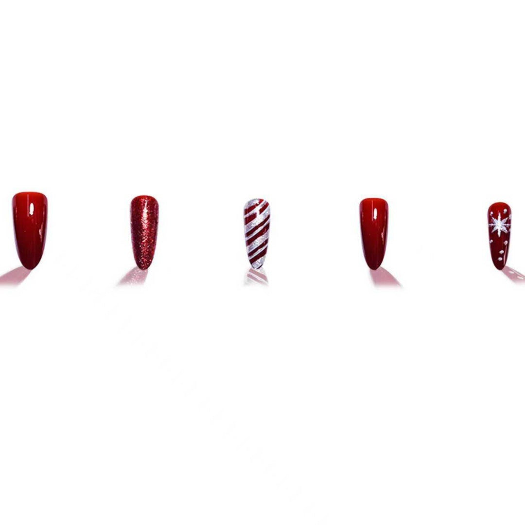Festliche Feiertags-Stiletto-Nagelkunst Brehn