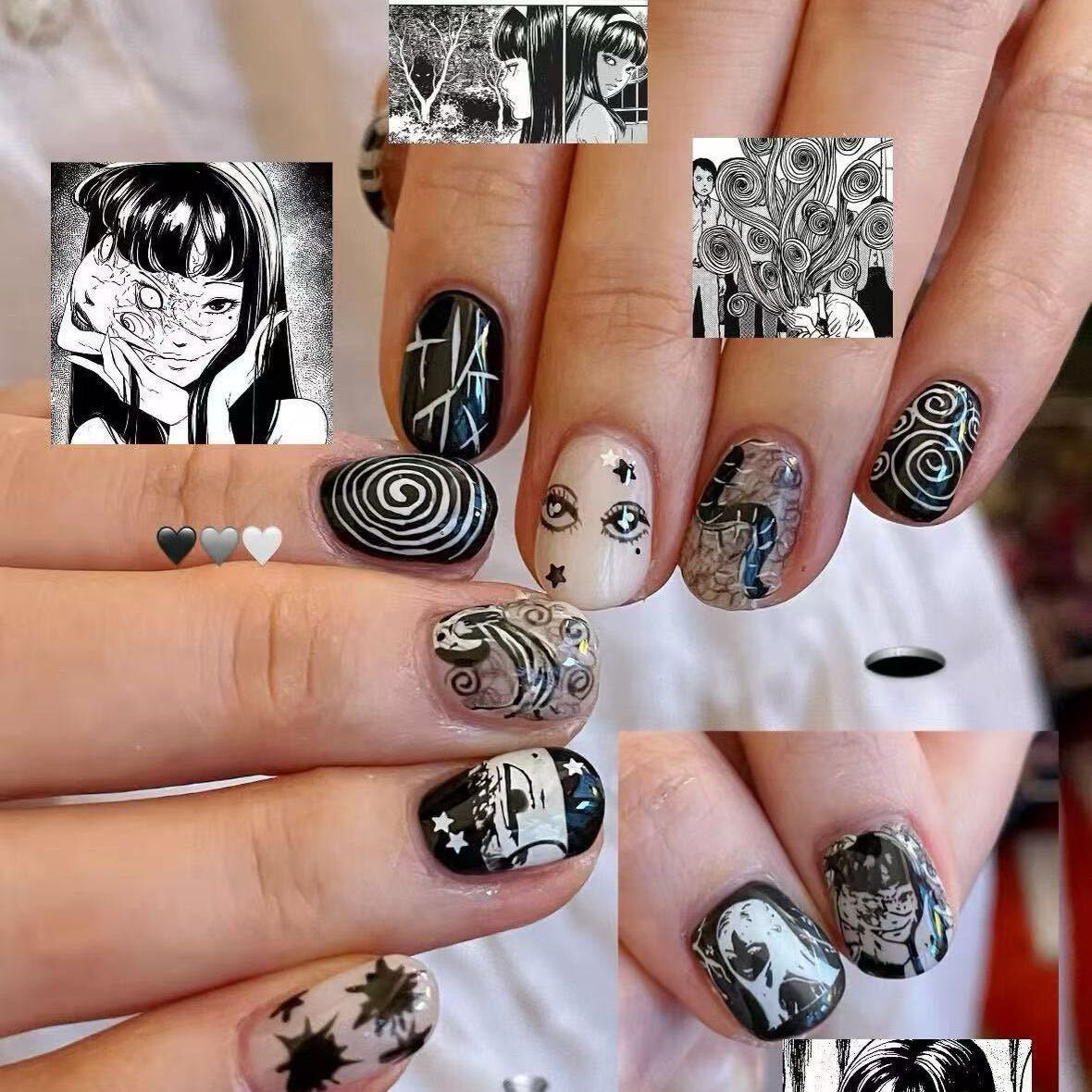 Künstlerisches Abstraktes Fingernagelkunst Set Brehn