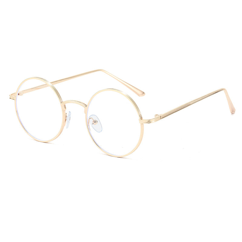 Damen modische Brille mit runden Gläsern und feinem Metallrahmen Brehn