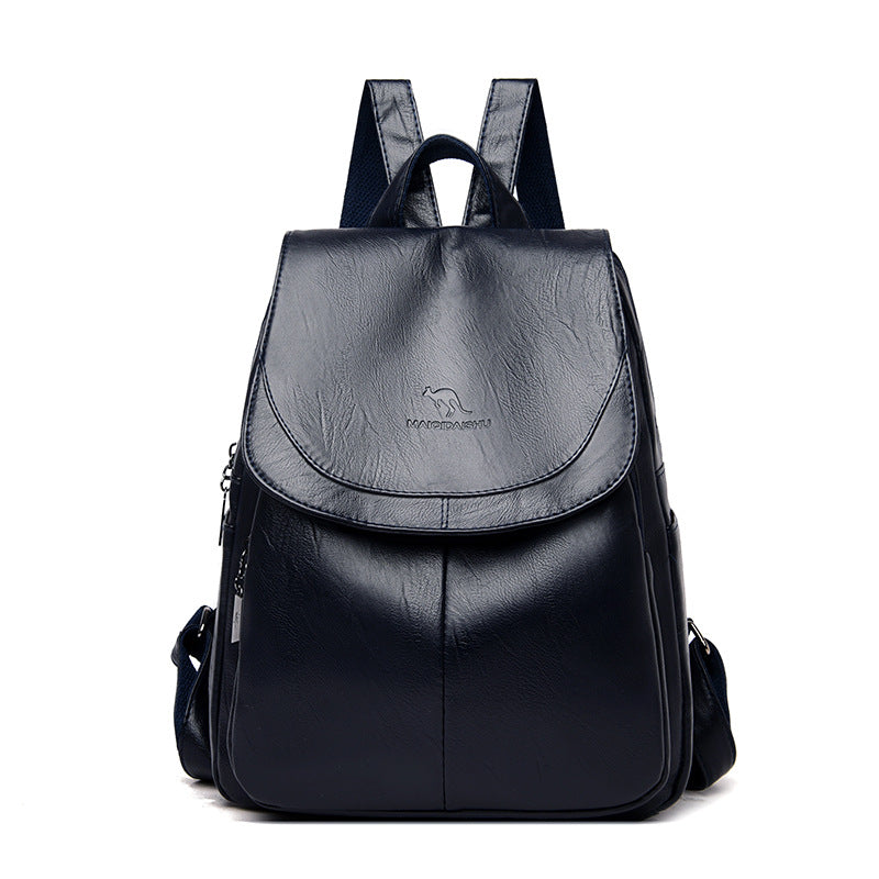 Eleganter Texturiertes Leder Rucksack