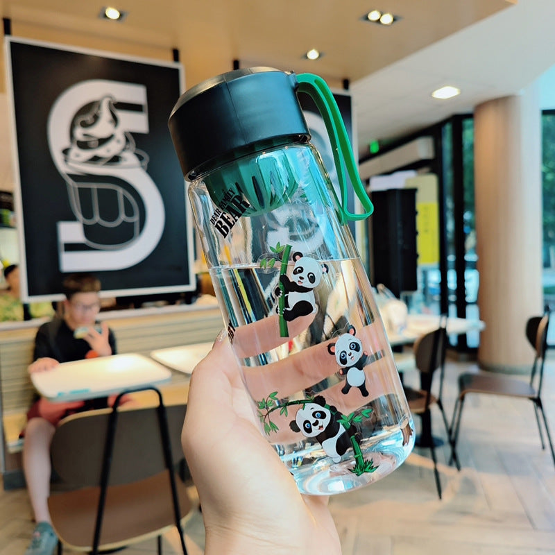 Damen Verspielte Trinkflasche mit fröhlichem Panda-Motiv Brehn
