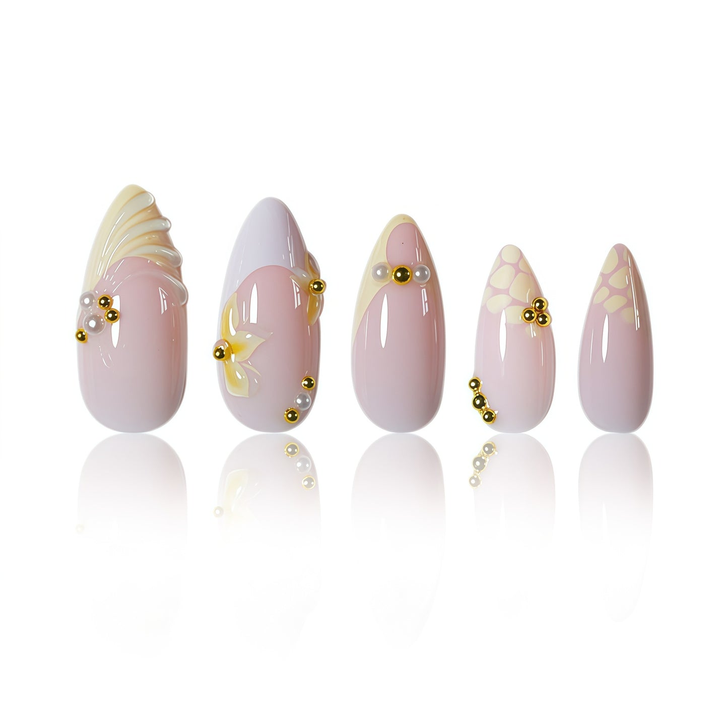 Elegante 3D Blumennagelkunstverlängerungen Brehn