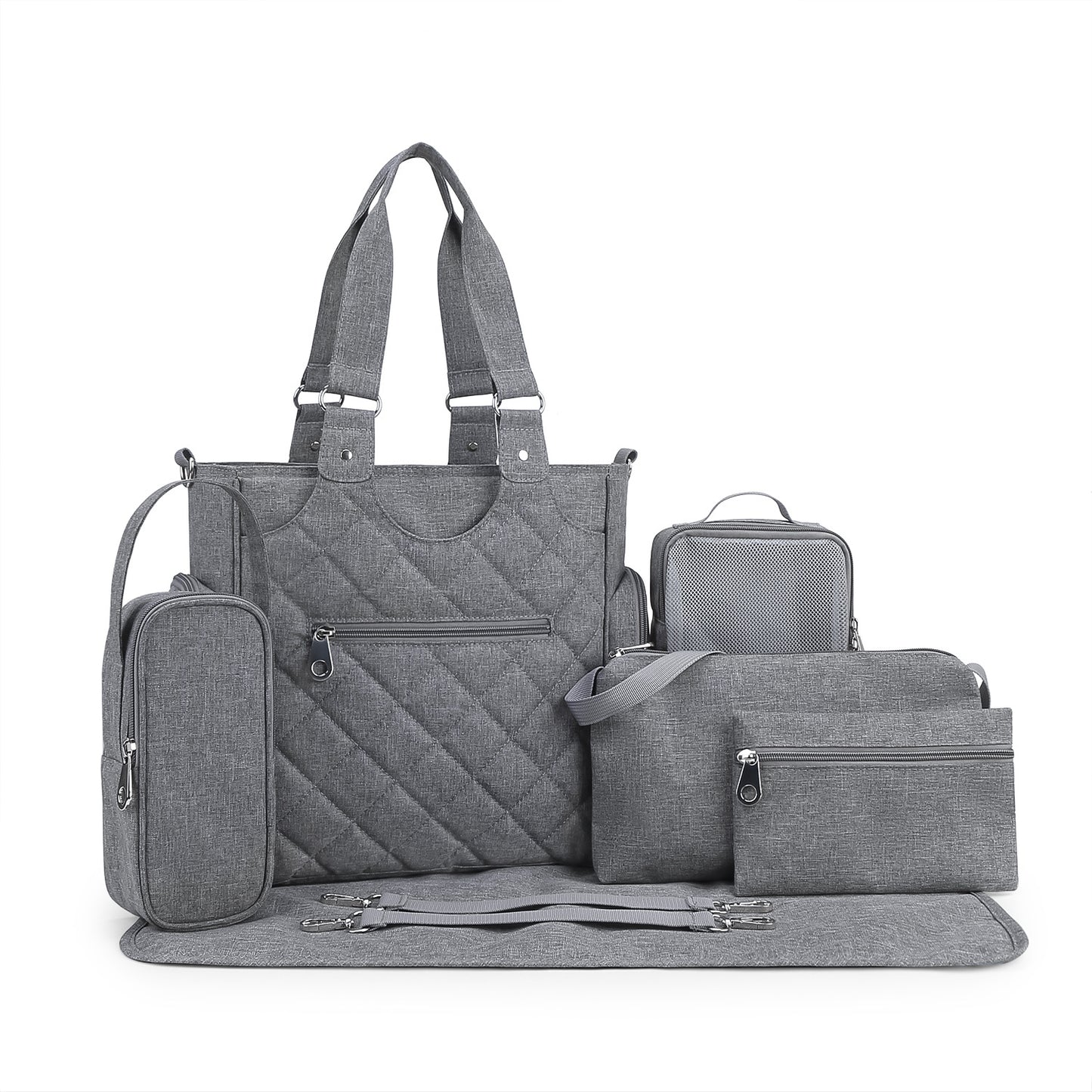 Hochwertige Wickeltasche mit Multifunktionalen Zubehörteilen Brehn