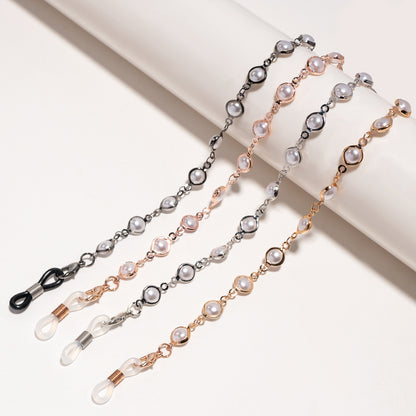 Elegante Perlenbesetzte Brillekette Brehn