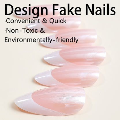 Kunstnagelset mit elegantem French-Design und Pflegeset Brehn