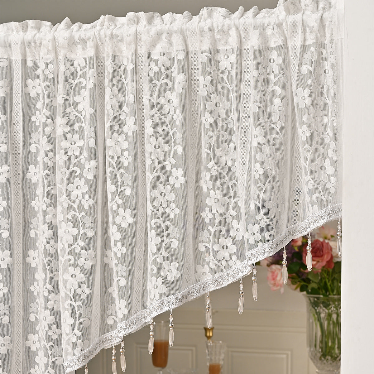 Elegante Spitzen durchsichtige Fenster-Wertung