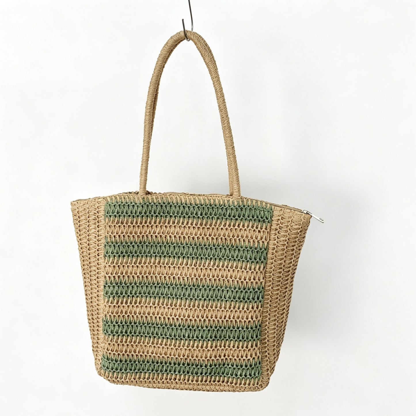 Designer Basttasche mit Grafischem Streifenmuster Brehn
