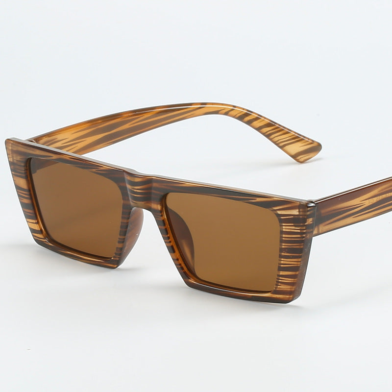 Damen geometrische Sonnenbrille mit trendigem, eckigem Rahmen Brehn