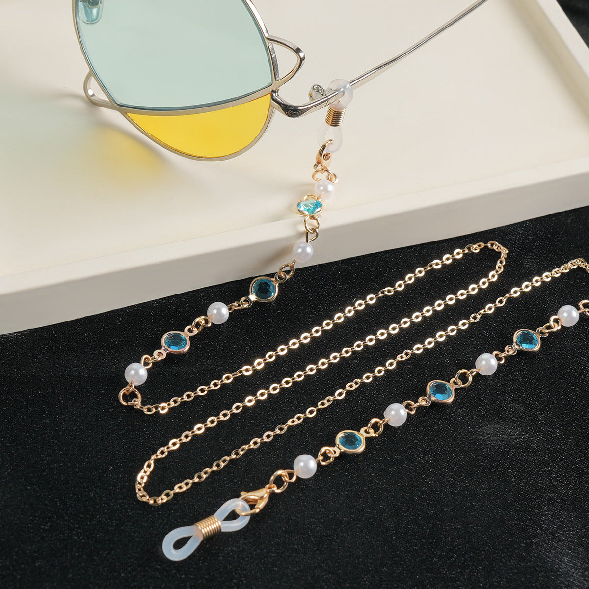 Elegante Edelstein Sonnenbrillen Kette Brehn