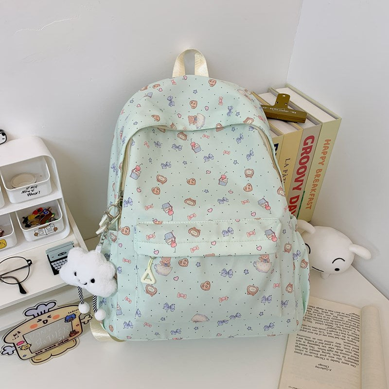 Adorable Cartoon-Muster-Rucksack
