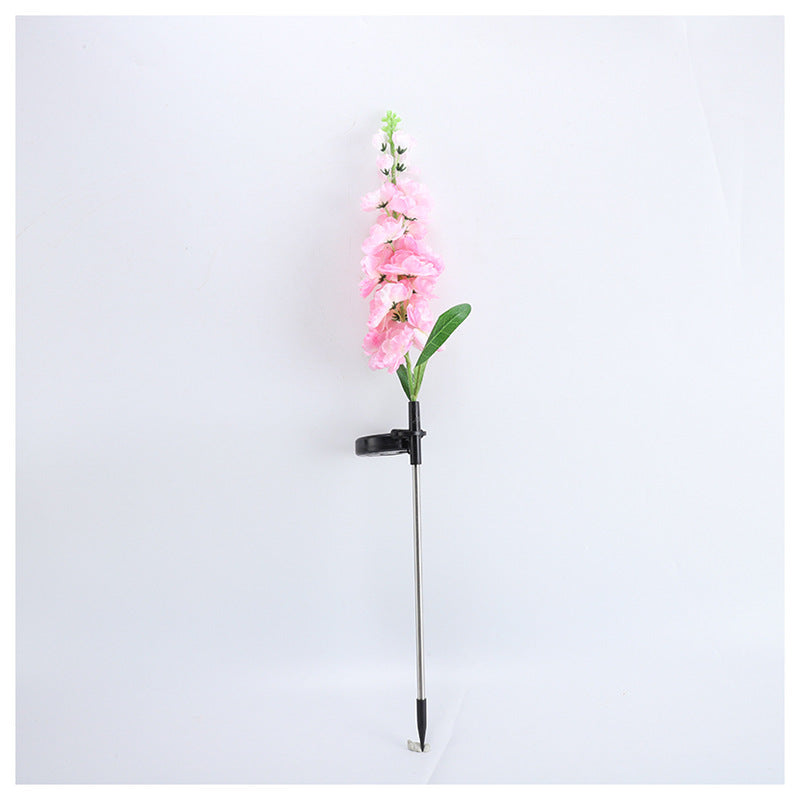 Dekorativer hoher künstlicher Delphinium-Gartenstecker mit Edelstahlspike und verstellbarem Clip Brehn