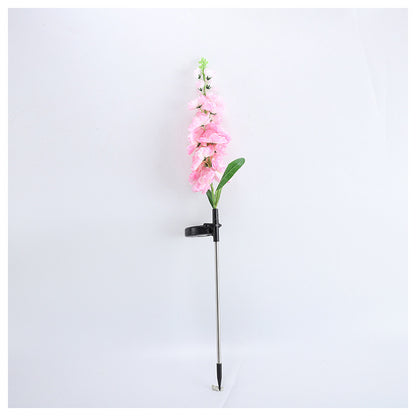 Dekorativer hoher künstlicher Delphinium-Gartenstecker mit Edelstahlspike und verstellbarem Clip Brehn