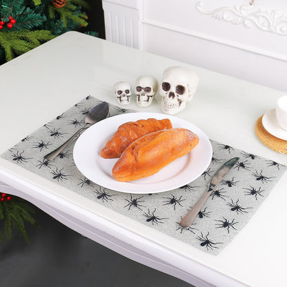 Tüllrolle mit samtigem Flockdruck Fledermäuse für Halloween- und Partydekoration