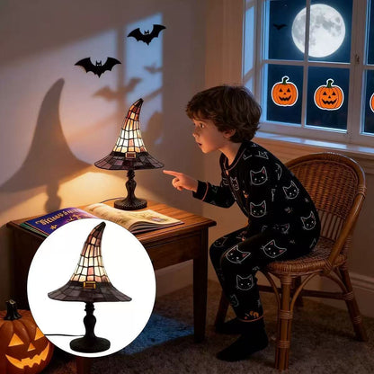 Dekorative Tischlampe im Hexen-Hut-Design Brehn