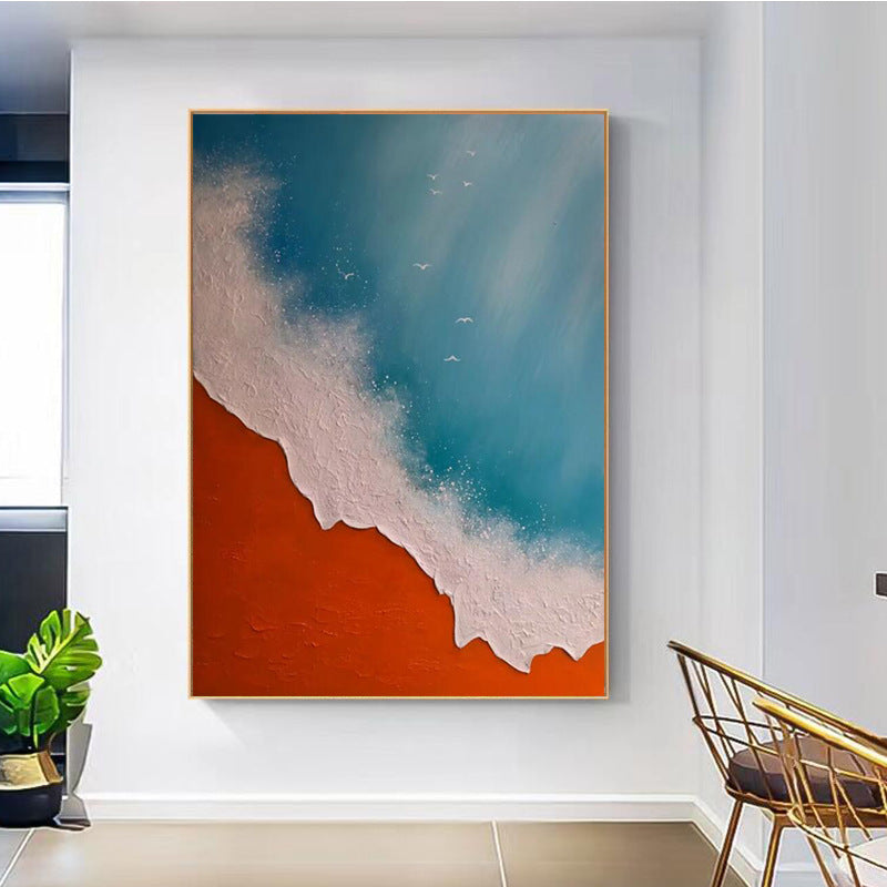 Abstrakte Küstenwellen Leinwandkunst