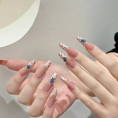 Florale Designer Press-On Nagel Tips Brehn