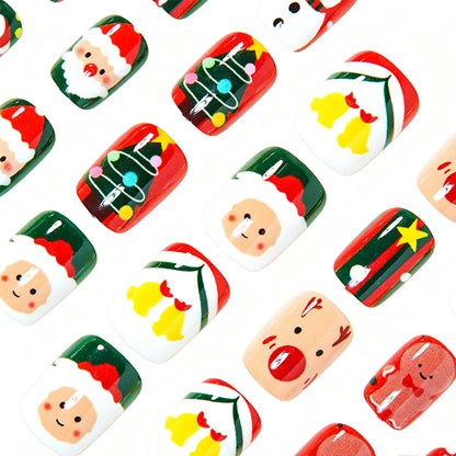 Festliche Feiertags-Themen Press-On Nail Art Brehn