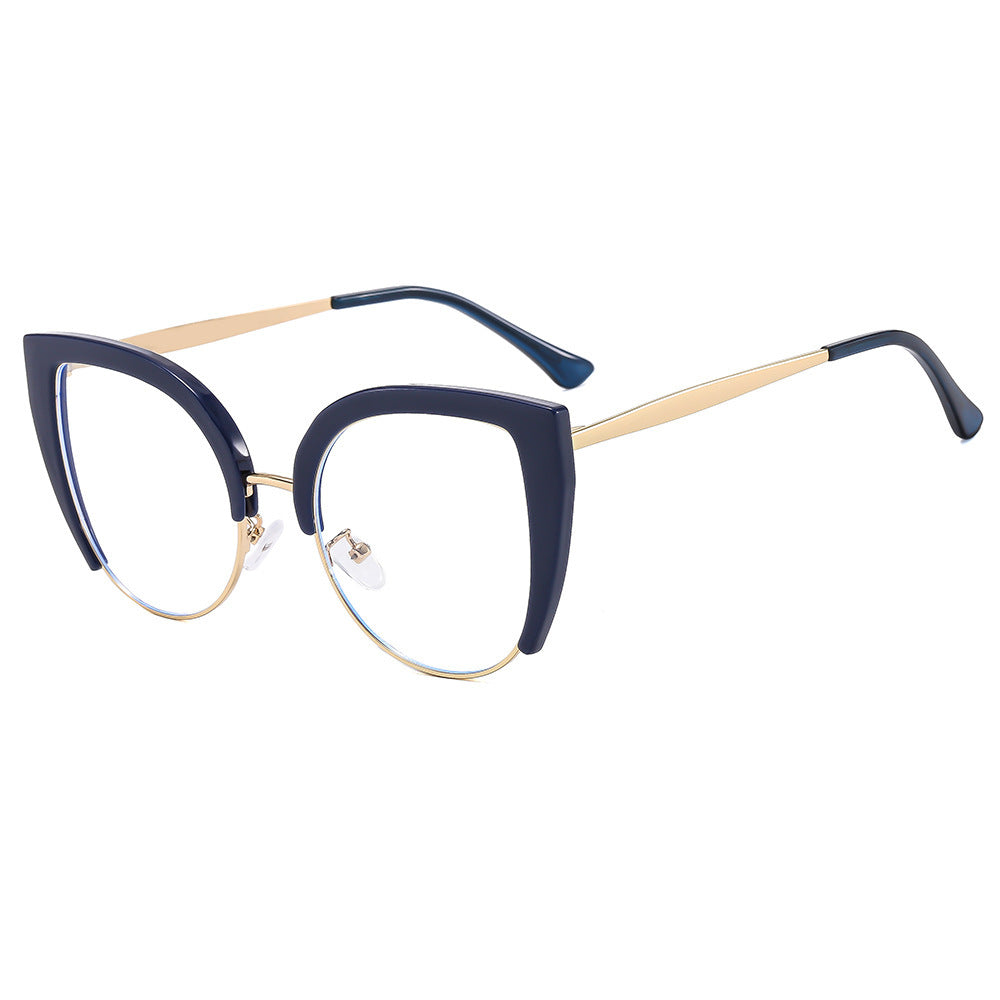 Damen Modische Cat-Eye Brille aus Kunststoff mit Metallakzenten Brehn