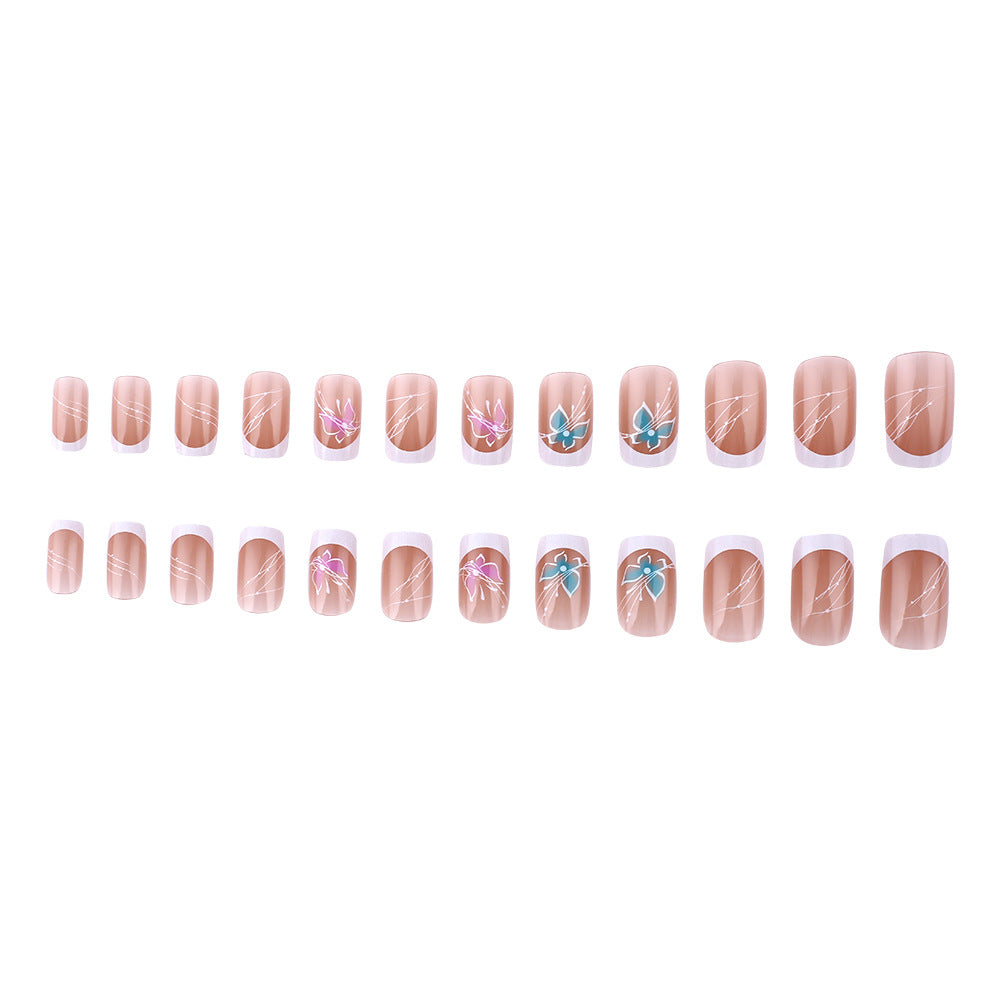 Floral Accent Press-On Nail Art Brehn