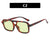 Damen moderne quadratische Sonnenbrille mit schützendem UV-Filter und transparentem Rahmen Brehn
