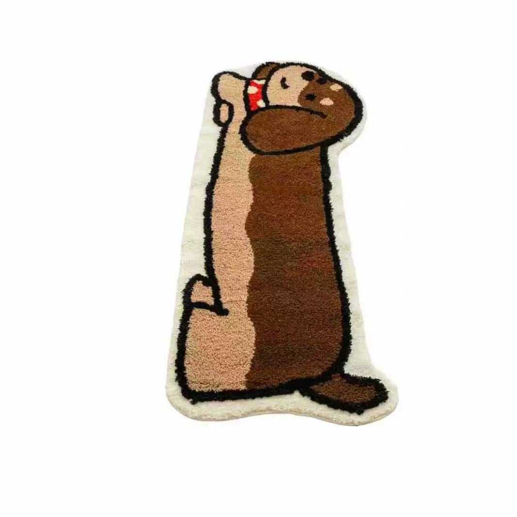 Süße katzenförmige Badematte