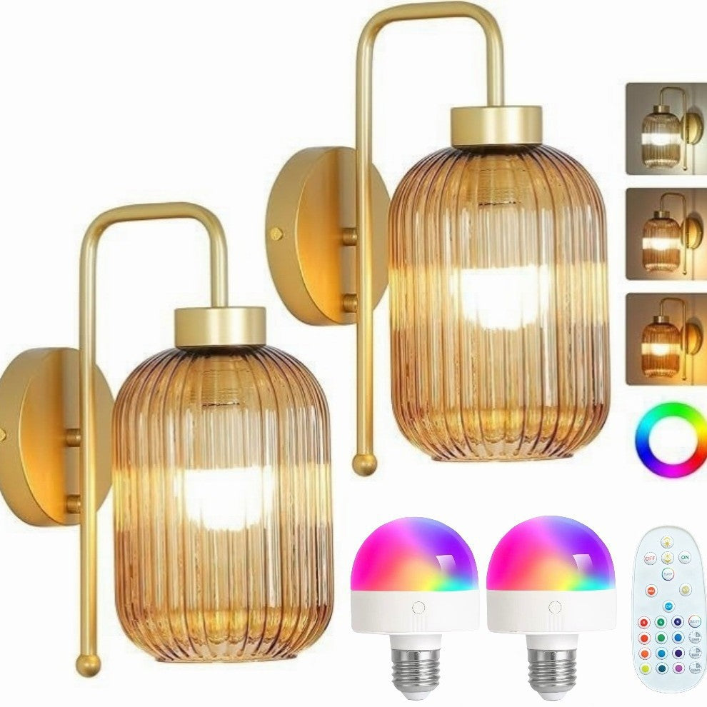 Elegante Glas-Wandlampe
