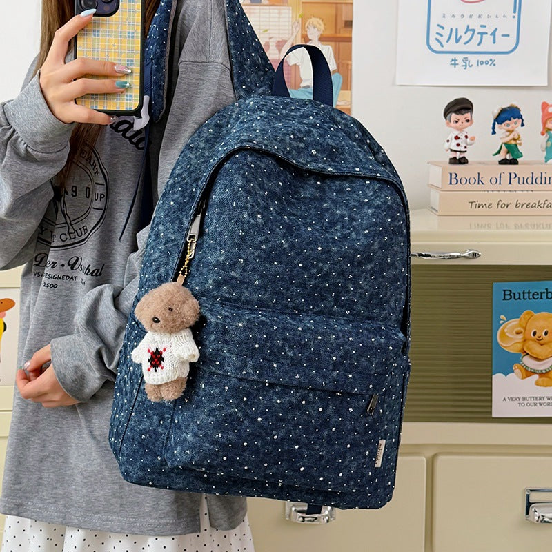 Lässiger leichter Rucksack mit gepunktetem Design Brehn